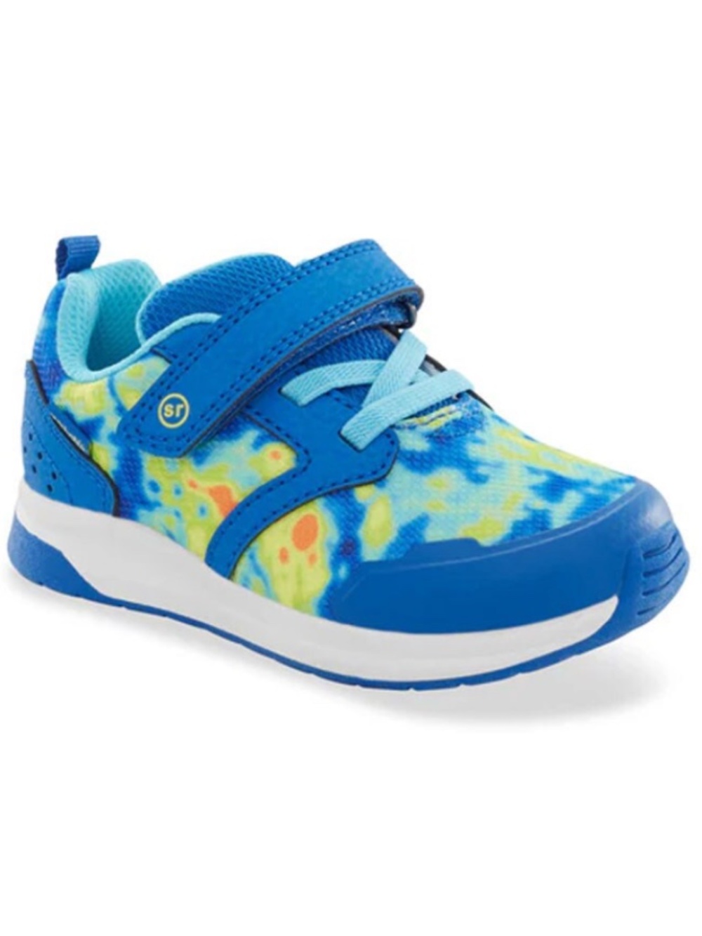 Stride Rite Toddler Wiley Sneakers in Blue Multi Yellow Print Size 7